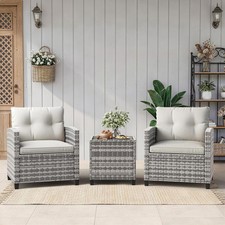 Pieces rattan bistro set - 3,