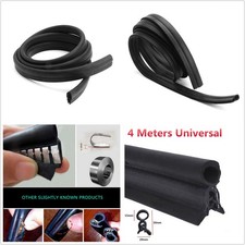 4m/13ft Rubber Built-in Stainless Car Door Edge Engine Hood Trunk Sealing Strip
