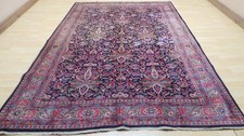 Persain Carpet Rug Hand Made Wool Vintage Living Room 9ft 8" x 6ft 8" Large