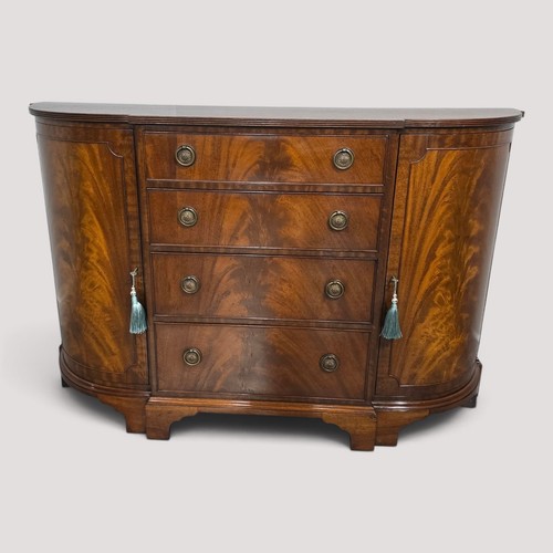 Small bowed regency - small, mahogany