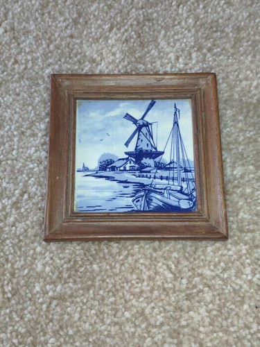 Vintage delft tile - tile,,