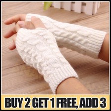 Women Wrist Arm Knitted Mitten