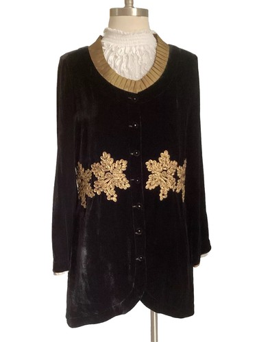 Black velvet coat size 12 - coat, 10