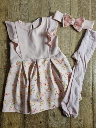 Cute frilled floral pink dress - floral,