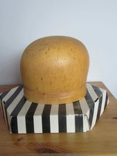 Vintage millinery wooden hat crown block 57cm