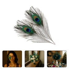 10-100x Natural Peacock Feathers Real Tail DIY Home Decoration Bouquet 40-45cm
