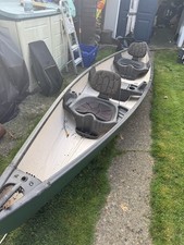 Old Town Saranac Green Recreational 16 Ff Canoe - OARS INCLUDED and life jackets