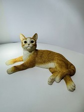 Leonardo Collection Ginger Cat Lying Down Figurine Ornament