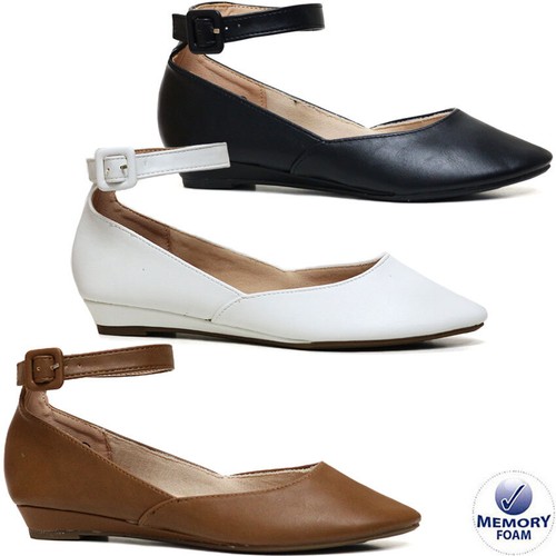Ladies low heel wedge court - ladies,