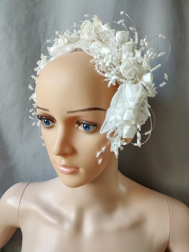 Vintage bridal ivory headband - vintage,