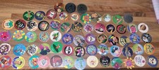 Large Collection Of Pogs Inc Slammers Metal & Plastic 90s 1990s Toys Vintage