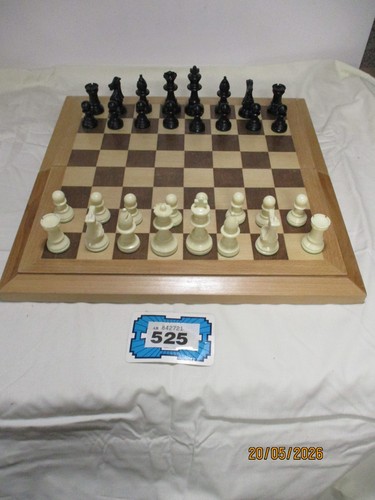 Chess set and folding board - and,