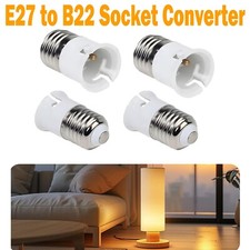 E27 to B22 Light Bulb Socket Adapter Bayonet to Screw Lamp Holder Base Converter