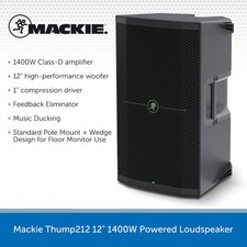 Mackie Thump212 12 inch 1400W Active PA Speaker DJ Live Stage Sound