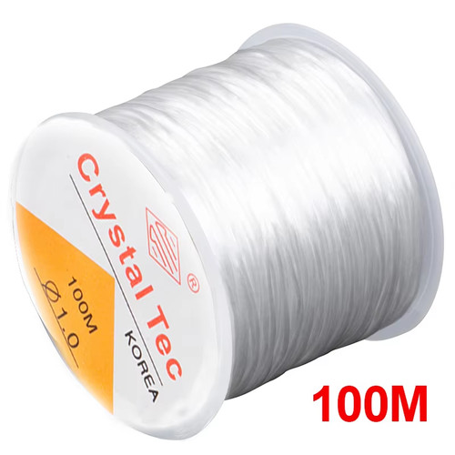 100m elastic crystal - crystal, beading