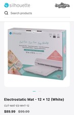 Silhouette Electrostatic Mat White - Cameo 5 - 12" x 12" Extra Protection Sheet