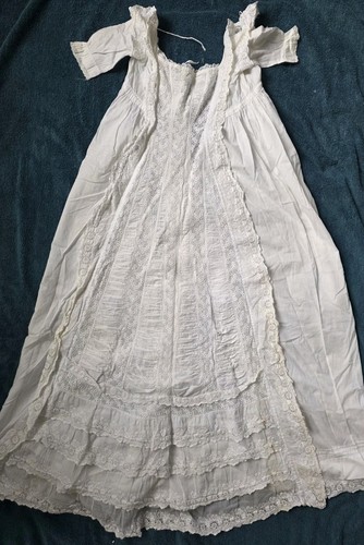 White long cotton christening - long,