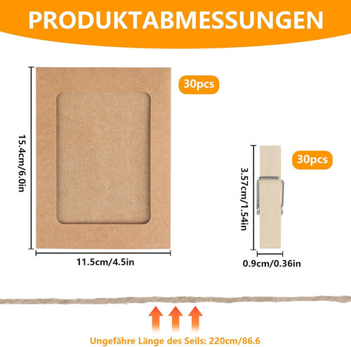 Pcs cardboard photo - 30, frames