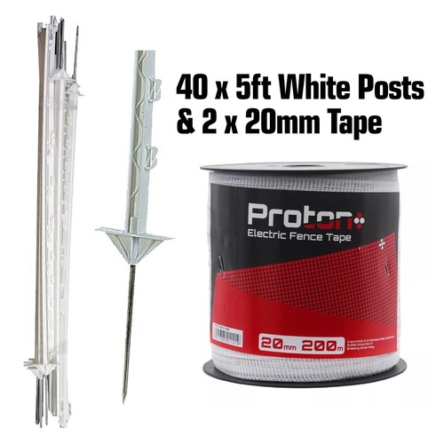 White 5ft posts 20mm poly - 40,