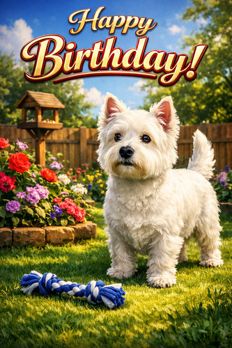 West highland terrier birthday - terrier,