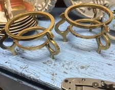 Two Brass Tone Sphere Display