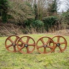 Shepherd hut wheels - cast, iron