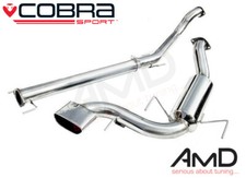 Cobra Astra VXR Exhaust Cat Back Non Resonated Astra H VXR Stainless VZ08H 3"