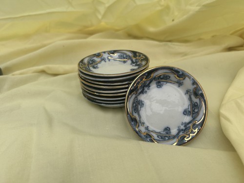 Flow blue butter pat - butter,
