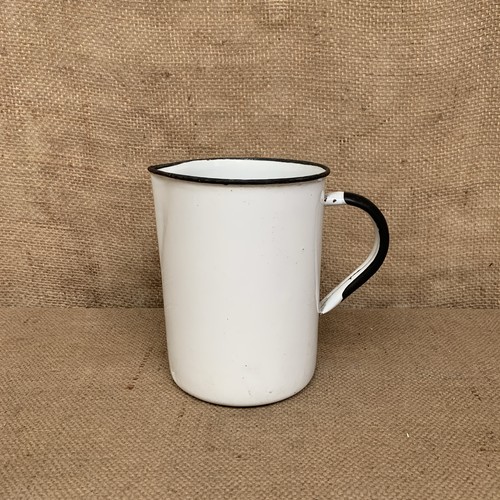 Enamel measuring jug antique - enamel,