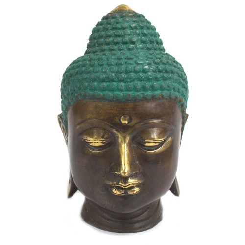 Large classic brass buddha - brass,