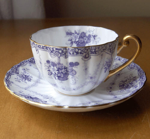Shelley china lavender basket - shelley,