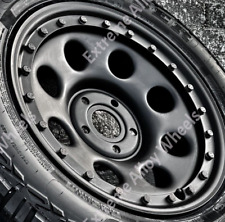 16" Black Steel Wheels Fits