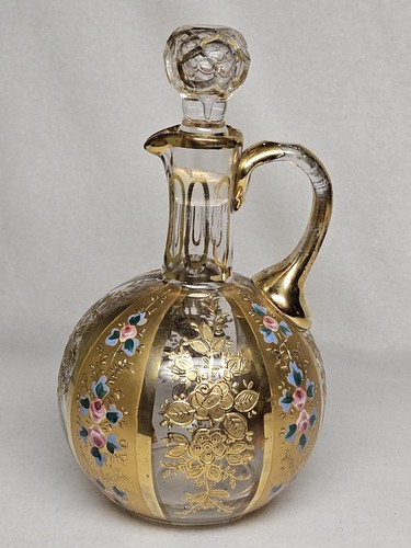 Antique czech moser glass hand - czech,