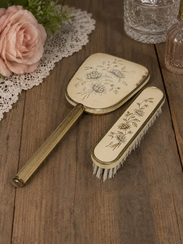 Vintage vanity mirror brush - &,