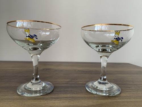 Vintage babycham glasses pair - babycham,