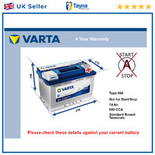 Car Battery E11 Varta 096 680A