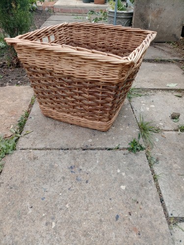 Wicker log basket - wicker,