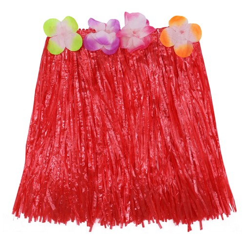 Short red grass hula - red,