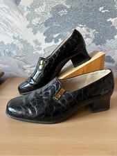 Vintage Van Dal Black Moc Croc