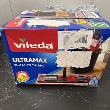 Vileda Ultramax Mop and Bucket Set 2 in 1 Microfibre Hard Floors Laminate Wood