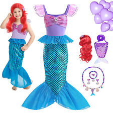 Girls Kids Little Mermaid Ariel Costume Fancy Dress Princess Cosplay Party Gifts