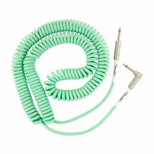 Fender Original Series Guitar Coil Cable (Surf Green, 30 ft, Straight/Right Ang…