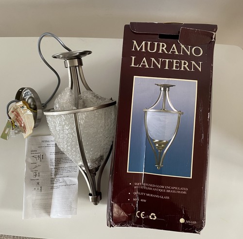 Vtg satin chrome murano - chrome,
