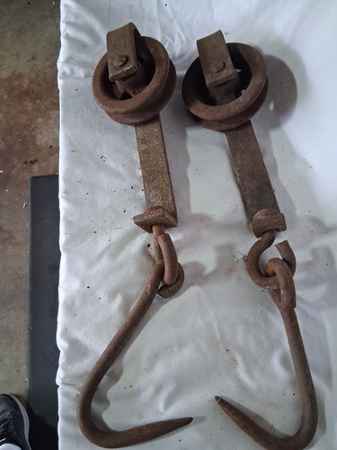 Pair vintage butcher - of,