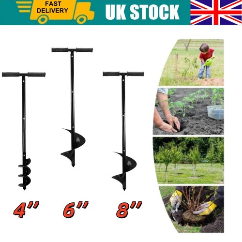 Manual hand earth auger - earth, fence