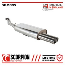 SBM005 Scorpion Exhaust Half System fits BMW 320 325 E30 Cabrio Touring 88-91