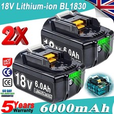 2X 6.0Ah For Makita BL1860B