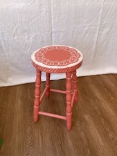 Painted Wooden Stool / Plant