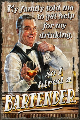 Bartender drinking funny - bartender,