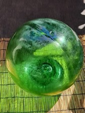 Vintage 11.8"  Large light Green Japanese Glass Fishing Float